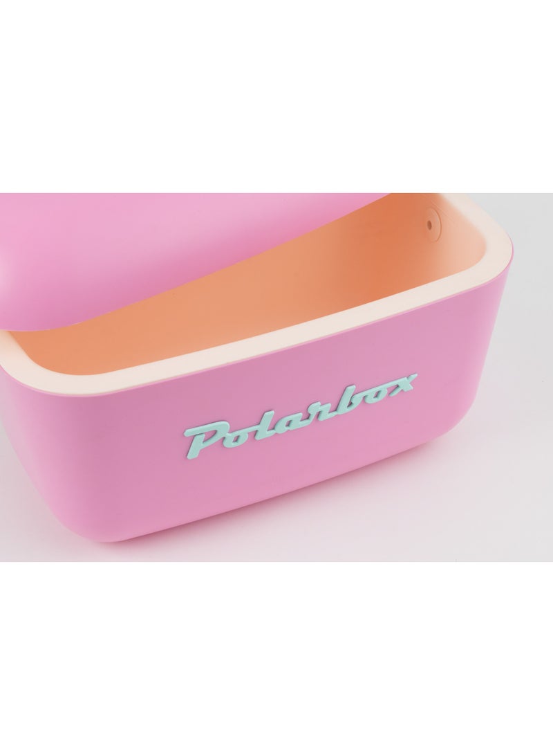 Polarbox® 12L Ice Box - For Outdoor Use - Portable - For Drinks And Food - Storage Box - Pop - Bubblegum/Cyan Cooler with Cyan Leather Strap - Image 3