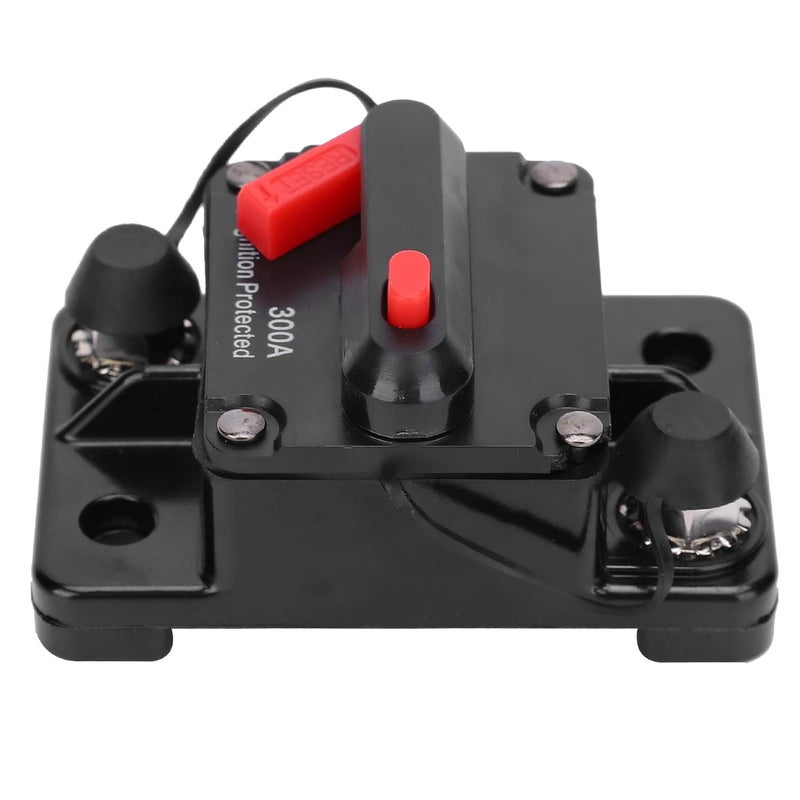 Auto Reset Circuit Breaker Holder, DC12-42V Automatic Switch with Copper Terminals, Over Current and Over Voltage Protection for Automotive Marine RV (300A) - Image 1