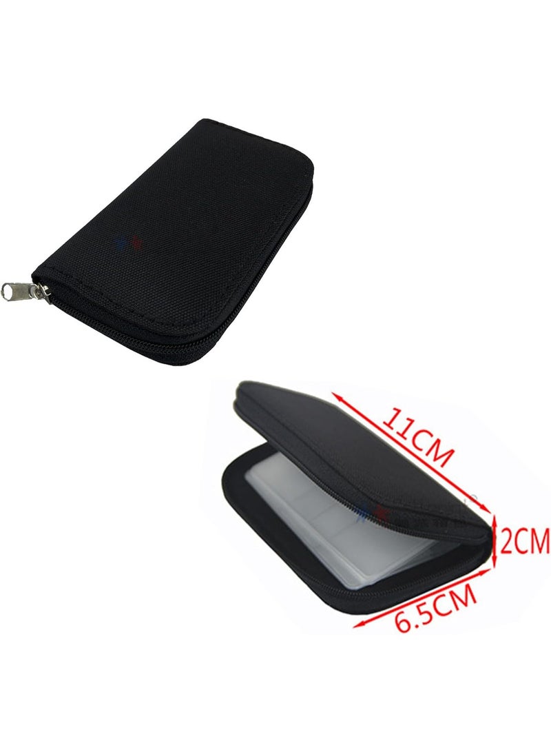 سوفام حقيبة بطاقة الذاكرة -تضم ما يصل إلى 22x و SDHC و SD الصغيرة و 4X حامل -مع 22 فتحة للتخزين والنقل (أسود) - Image 5