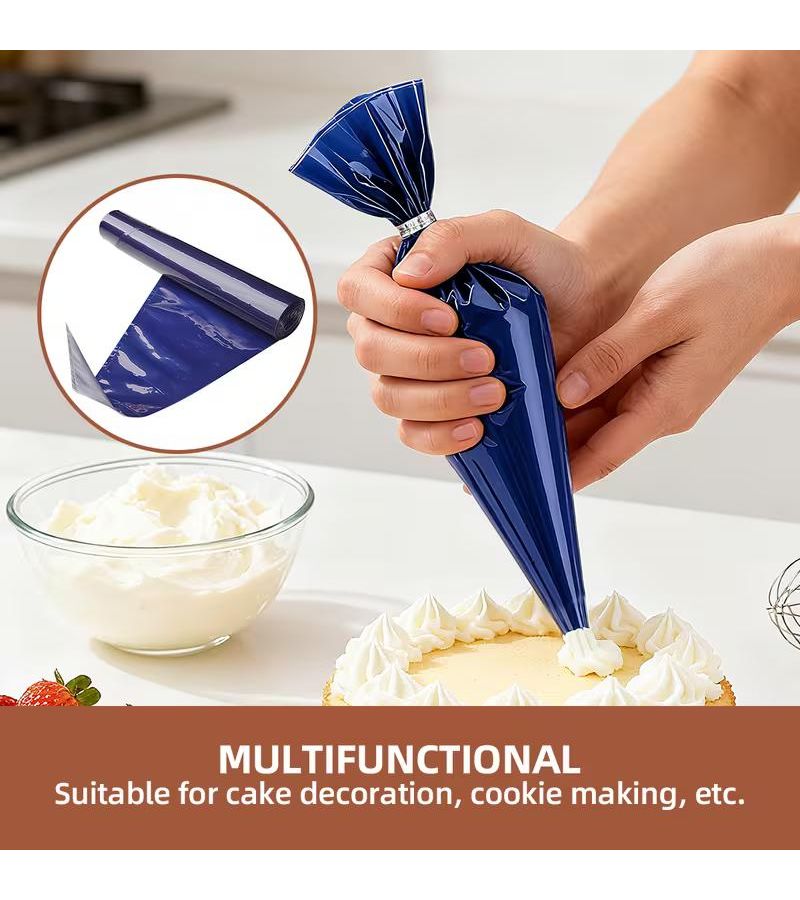 51pcs Upgraded Version Extra Large Thick Reusable Plastic Piping Bags Triangular Design Easy to Squeeze Clean for Baking Supplies Cake Decorating Desserts - Image 2