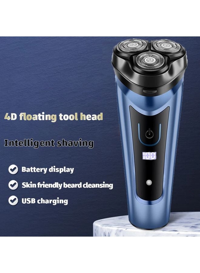 BALASHOV Mens Electric Shaver Black 3D Floating Heads USB C Fast Charging 60min Runtime Lightweight Rotary Razor - Image 5