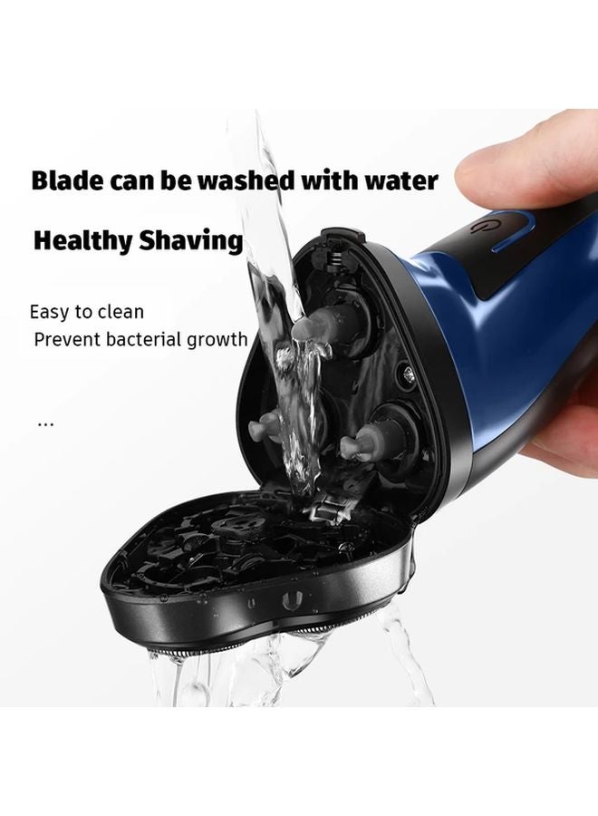 BALASHOV Mens Electric Shaver Black 3D Floating Heads USB C Fast Charging 60min Runtime Lightweight Rotary Razor - Image 4