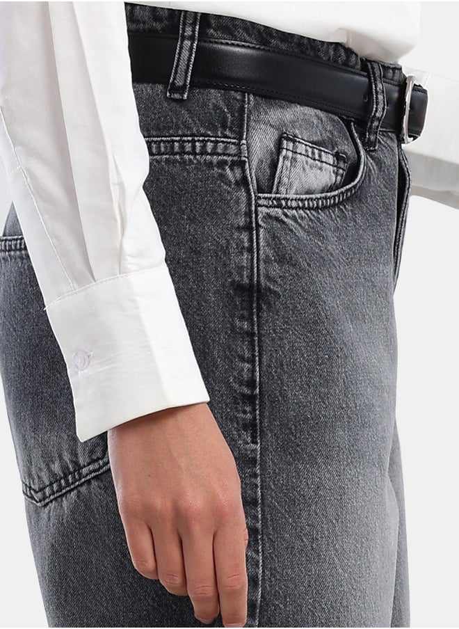 Carina Denim Pants with Button Closure  - Image 4