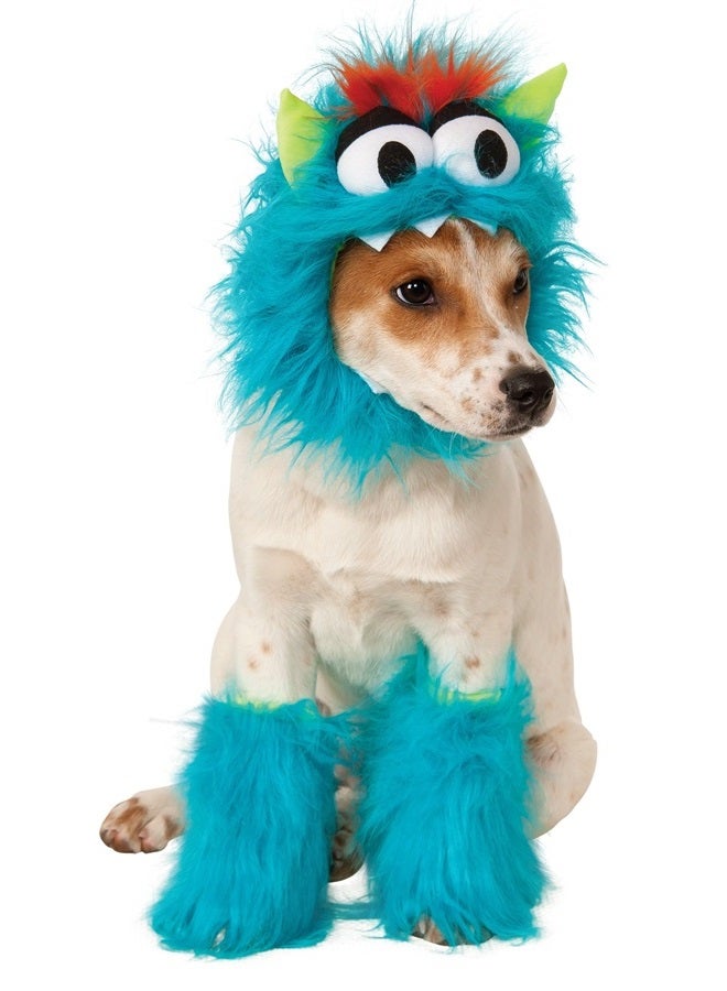 unisex adult Cute Monster Costume Party Supplies, Blue, M Neck 14.5 Girth 20 Back 15 US