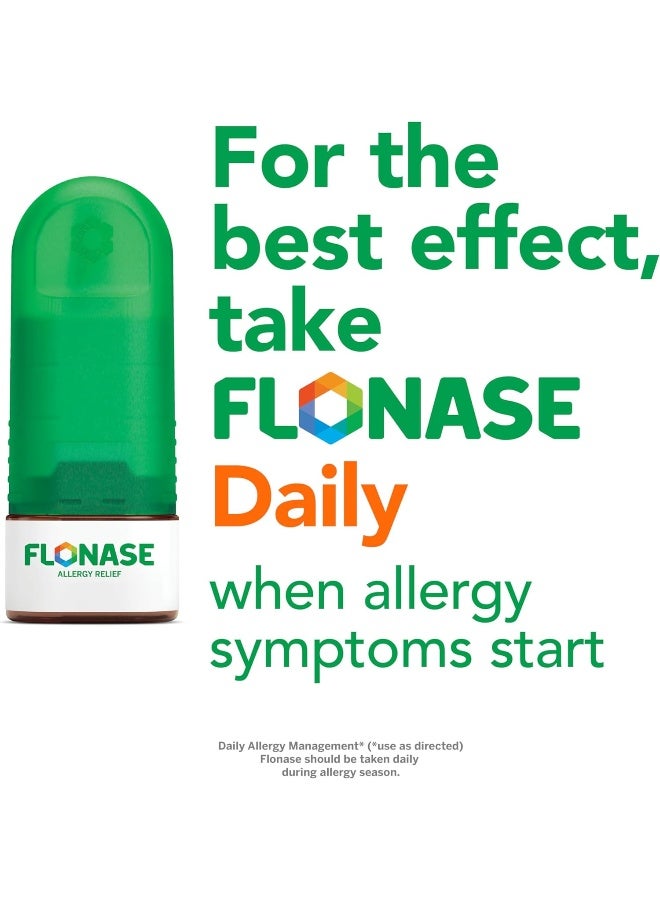 FLONASE Allergy Relief Nasal Spray, 24 Hour Non Drowsy Allergy Medicine, Metered Nasal Spray - 60 Sprays - Image 5