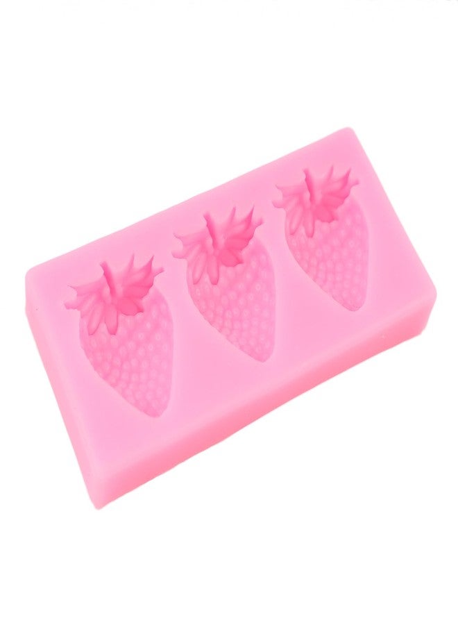 QDMOLDS قوالب فوندان الفراولة، قوالب سيليكون صغيرة لتزيين الكيك بالشوكولاتة والفواكه، مناسبة لتزيين الكب كيك، والحلوى، والطين البوليمري، ومعجون الصمغ. - Image 4