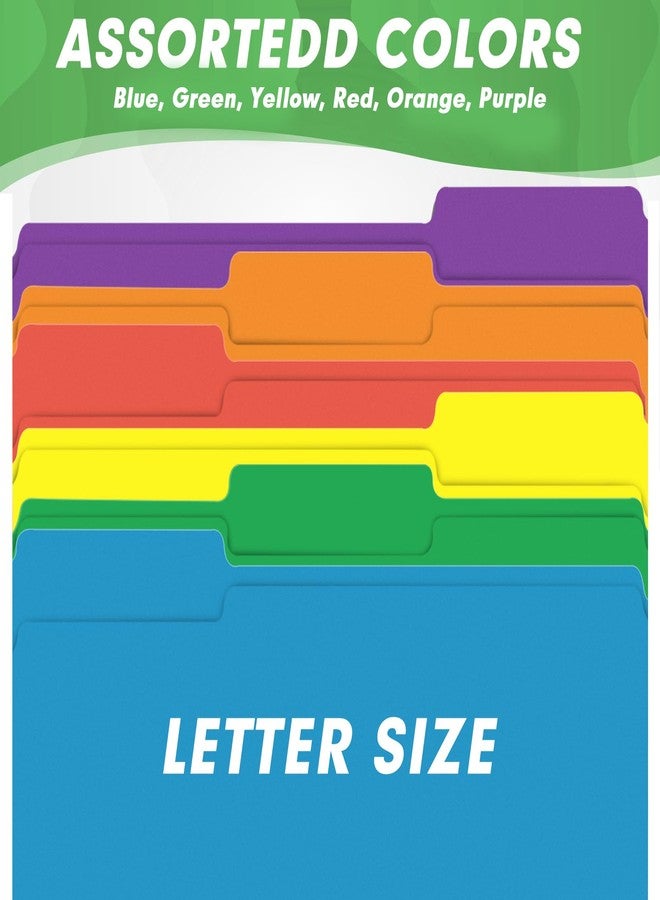 HERKKA 30 Pack File Folders with 1/3 Cut Tabs, 1/3 Cut Top Tab, Letter Size, Assorted,Designed for Office and Classroom Use (A) - Image 5