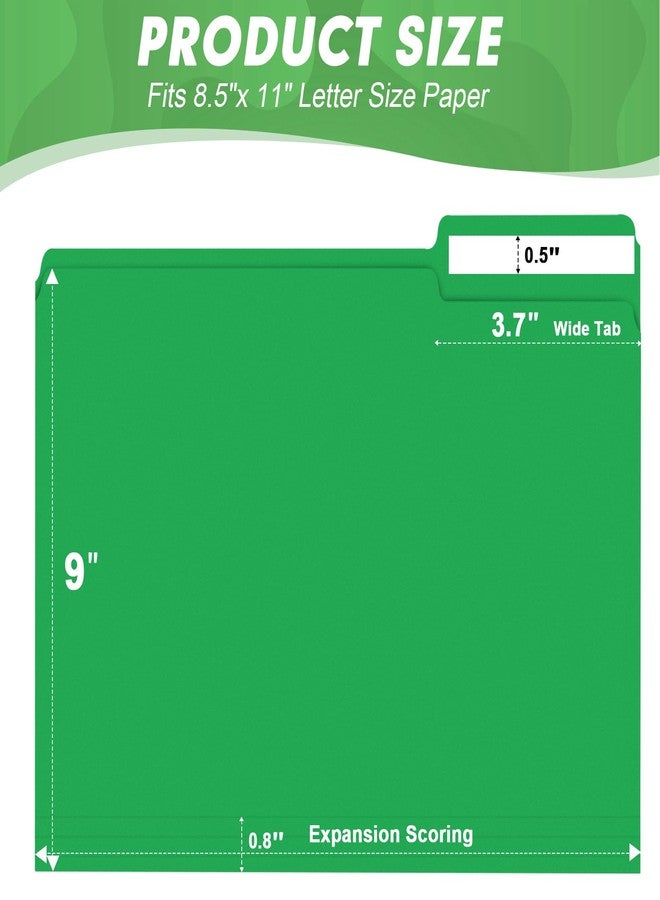HERKKA 30 Pack File Folders with 1/3 Cut Tabs, 1/3 Cut Top Tab, Letter Size, Assorted,Designed for Office and Classroom Use (A) - Image 2