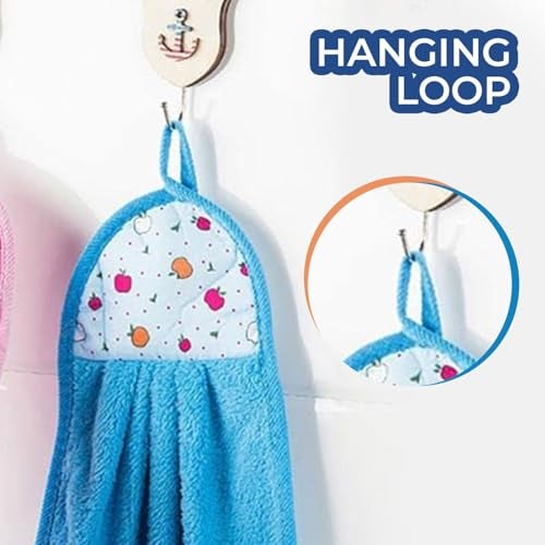 MAXOSHINE Microfiber Wash Basin Hand Towel-Sink Towel with Hanging Loop-Lint Free Super Absorbent Kitchen Napkins (Multicolor Pack of 5) - Image 5
