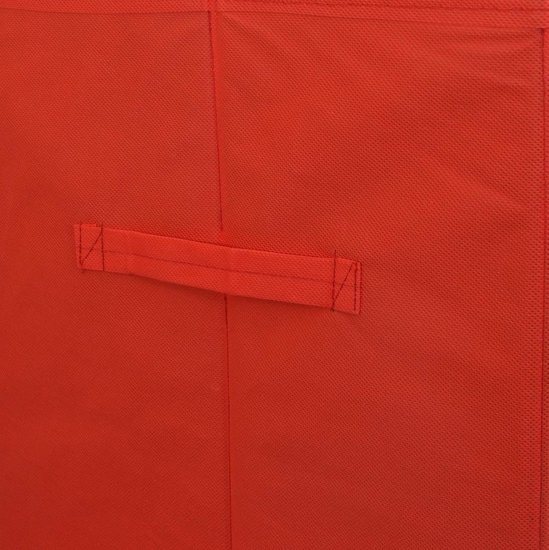 Kuber Industries Disney Team Minnie Print Non Woven Fabric Foldable Laundry Basket, Toy Storage Basket, Cloth Storage Basket with Handles (Set of 2, Red with Royal Blue)-KUBMART1207 - Image 3