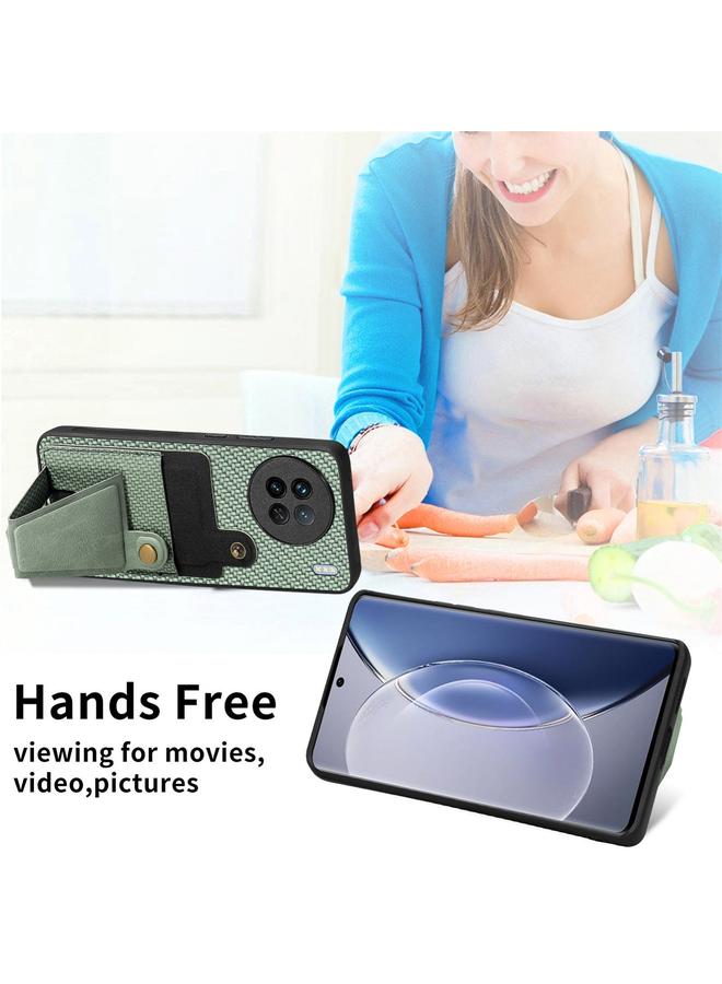 إيروريكس جراب هاتف vivo X70 مصنوع من ألياف الكربون ومحفظة قابلة للطي وحامل بطاقة على شكل حرف K - Image 5