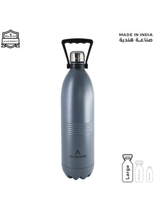 Water Bottle with a Capacity of 2000 ml, Stainless Steel Water Bottle that keeps Cold for 130 Hours and Keeps Heat for 52 Hours, Dark Gray - pzsku/ZDC8AA3C0FD415EF9C5F9Z/45/1746215269/9252ba21-b795-40d6-ab2e-f56f5bc14774