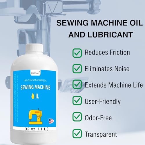 OAIEGSD 32 oz Fine Light Sewing Machine Oil and Lubricant, Commercial & Industrial Mineral Sewing Machine Oil for Lubricating Moving Parts of Textile Machinery, by OAIEGSD - Image 4
