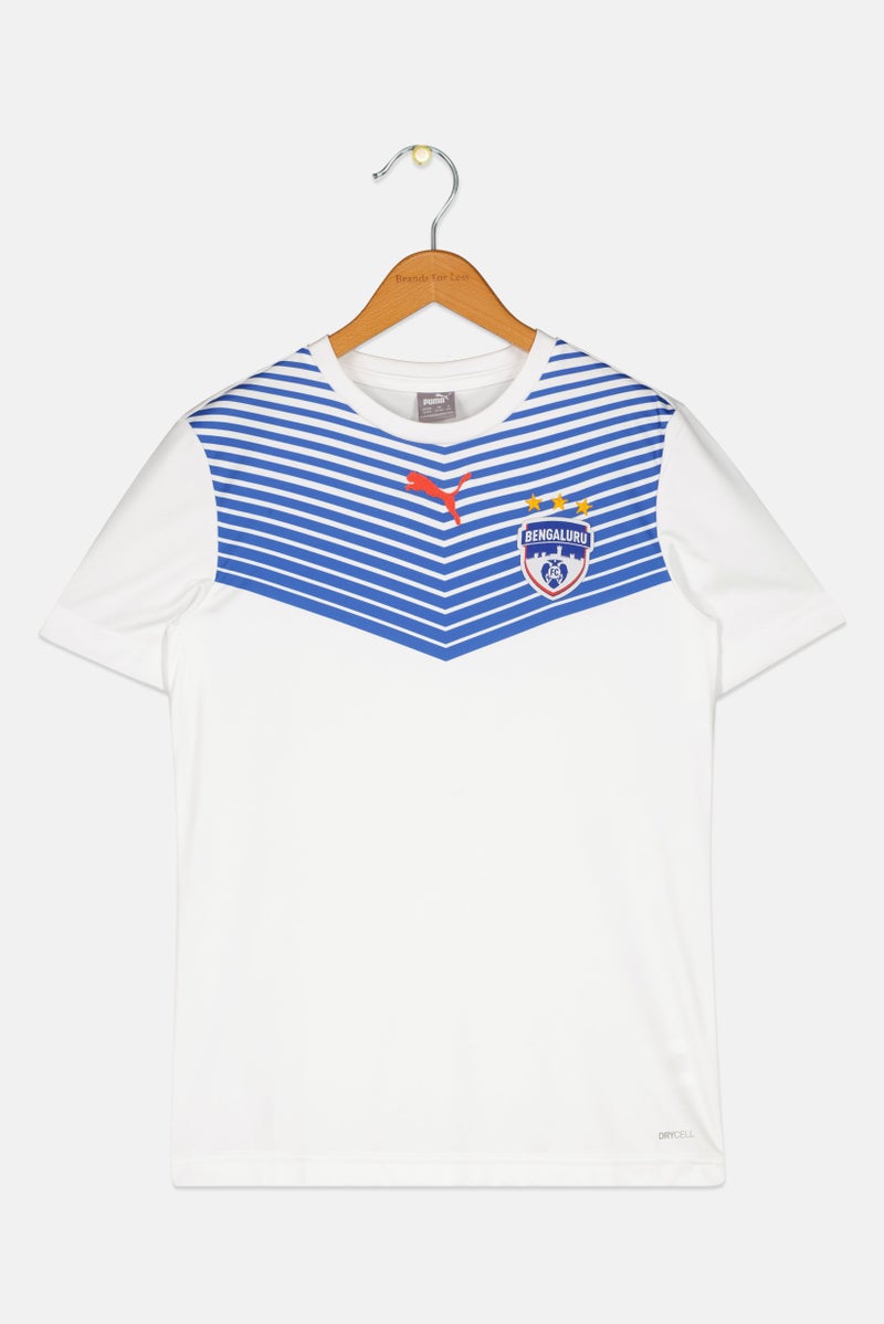 PUMA Kids Boy Bengalure FC Away Kit Football Jersey, White - Image 2