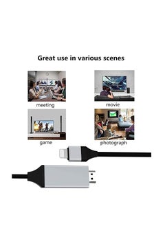 Ntech NTECH HDMI Adapter HDTV Cable Adapter Compatible with for iPhone iPad iPod 1080P Digital AV Sync Screen Connector on HD TV Monitor Projector NO Need Power Supply  - Image 4