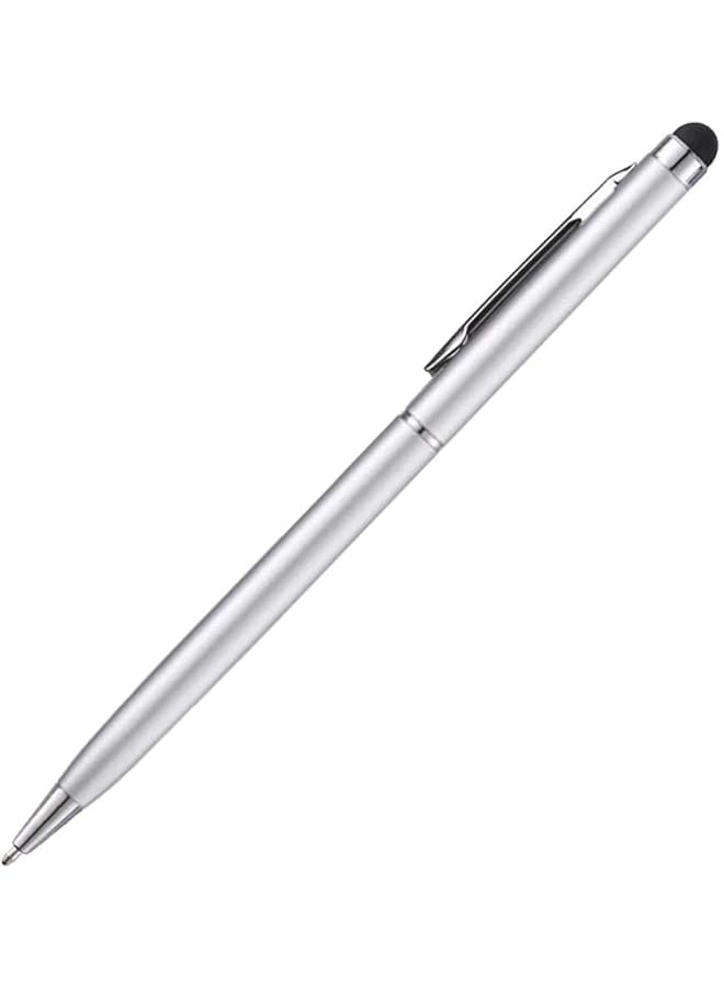 erorex 2In1 Stylus Touch Pen For Iphone Samsung Huawei Honor Microsoft Silver - Image 1