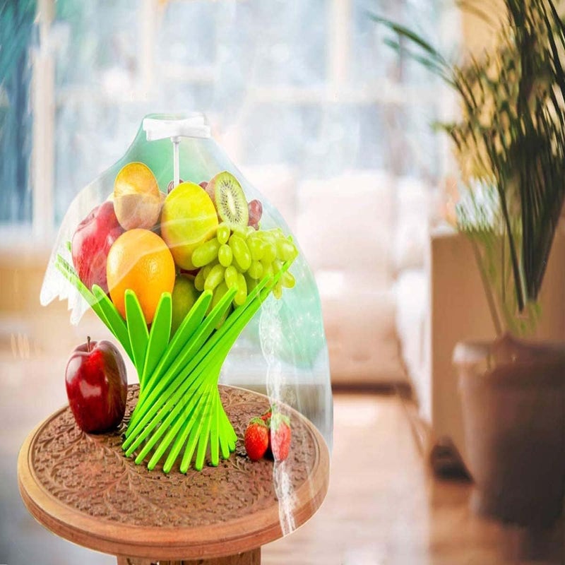 IQS ENTERPRISE MultiPurpose Twisted Foldable Fruit Vegetable net Bowl Fruits and Vegetable Storage Foldable Basket Abs Storage Net Bowl Dining Table Kitchen Home Perfect Basket Holder Stand1 pcs - Image 3