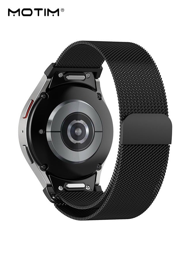 Motim Classic Metal Milanese Magnetic Loop Strap for Samsung Galaxy Watch 7/6/5/4 20mm, Samsung Watch 7/6/5/4 Band Galaxy Watch 5 Pro,Galaxy Watch 6/5/4 40mm 44mm for Women Men  - Image 1