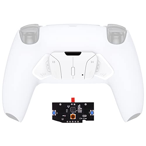 eXtremeRate Turn RISE to RISE4 Kit Redesigned White K1 K2 K3 K4 Back Buttons Housing Remap PCB Board for PS5 Controller eXtremeRate RISE RISE4 Remap kit Controller Other RISE Accessories NOT Included - Image 1
