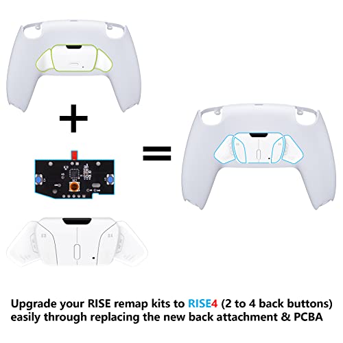 eXtremeRate Turn RISE to RISE4 Kit Redesigned White K1 K2 K3 K4 Back Buttons Housing Remap PCB Board for PS5 Controller eXtremeRate RISE RISE4 Remap kit Controller Other RISE Accessories NOT Included - Image 3