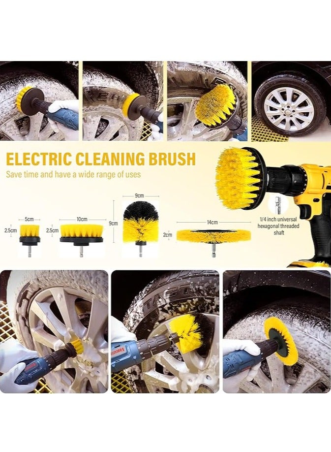 عام مجموعة تنظيف سيارة – مجموعة العناية بالسيارة 20 قطعة، مناسبة للاستخدام الداخلي والخارجي، تشمل فرشاة، إسفنج تلميع، هلام تنظيف وغيرها – بما في ذلك حقيبة حمل عملية - Image 3