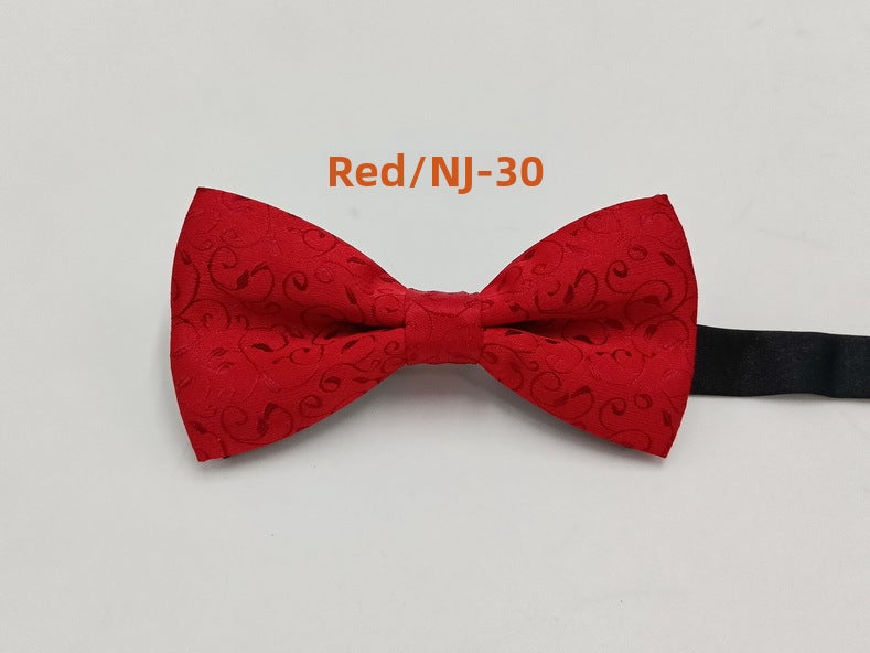 Mens Formal Bow Tie Classic British Plaid Red/NJ-30