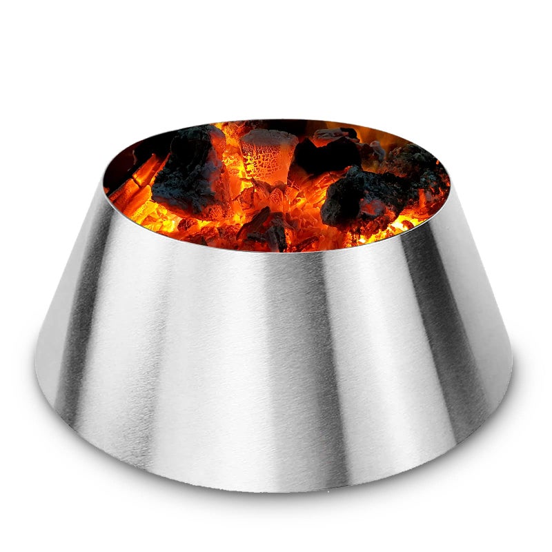 GRISUN BBQ Whirlpool for Weber 22 inch Kettle and Smokey Mountain 22, BBQ Kettle Grill Accessories for Big Green Egg, Kamado Joe, Stainless Steel Charcoal Grill Accessory for Weber - Image 1