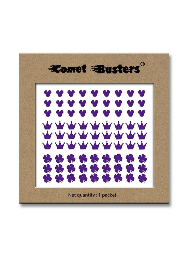 Comet Busters Self Adhesive Cute Nail Decoration Decals, Nail Art Stickers (Lilac) (NAO005) - Image 3