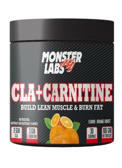 MONSTER LABS Monster Labs CLA+Carnitine 180g 30 Servings - Fat-Burning & Weight Loss Supplement, Orange Burst  - Image 1