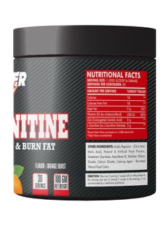 MONSTER LABS Monster Labs CLA+Carnitine 180g 30 Servings - Fat-Burning & Weight Loss Supplement, Orange Burst  - Image 3