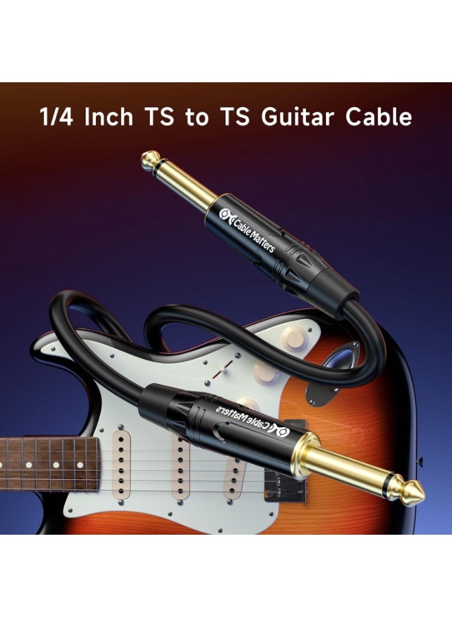 Cable Matters 2-Pack 1/4 Inch TS to TS Electric Guitar Cable - 6ft, Guitar Amp Cord, Instrument Cable for ElectricGuitar, Mandolin, Bass AMP, Keyboard, Mixer, Equalizer - Image 2