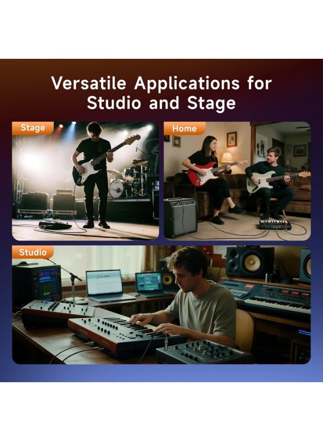 Cable Matters 2-Pack 1/4 Inch TS to TS Electric Guitar Cable - 6ft, Guitar Amp Cord, Instrument Cable for ElectricGuitar, Mandolin, Bass AMP, Keyboard, Mixer, Equalizer - Image 4