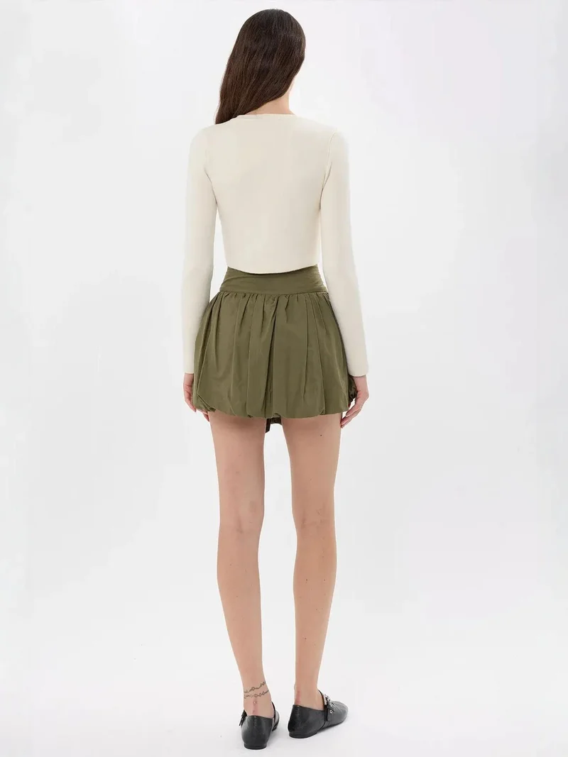 HICCUP Mini Balloon Skirt with Attached Inner Short