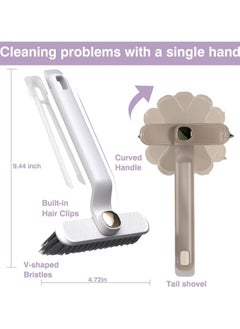 QUALITY 2-in-1 Rotating Cleaning Brush - Durable Purple Plastic, 360° Hard Bristle, V-Shaped Connector for Bathroom Tile & Wall Gap Cleaning  - Image 3