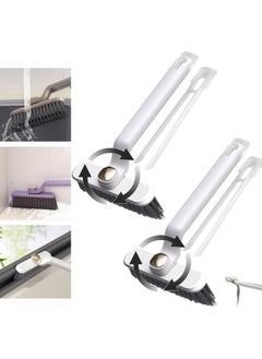 QUALITY 2-in-1 Rotating Cleaning Brush - Durable Purple Plastic, 360° Hard Bristle, V-Shaped Connector for Bathroom Tile & Wall Gap Cleaning  - Image 2