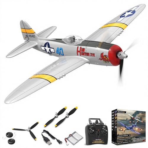 VOLANTEXRC RC Plane for Beginners 4CH WWII Warbird P47 Thunderbolt with Aileron 24Ghz RC Airplane with Xpilot Self Righting One Key Aerobatic Gifts for Adults 76116 RTF - Image 1