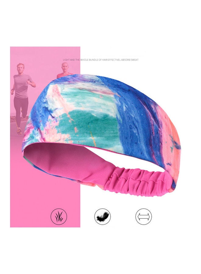 NIBEMINENT Unisex Polyester Yoga Basketball Running Sports Sweat Absorbent Band Headband 24*5cm  - Image 5
