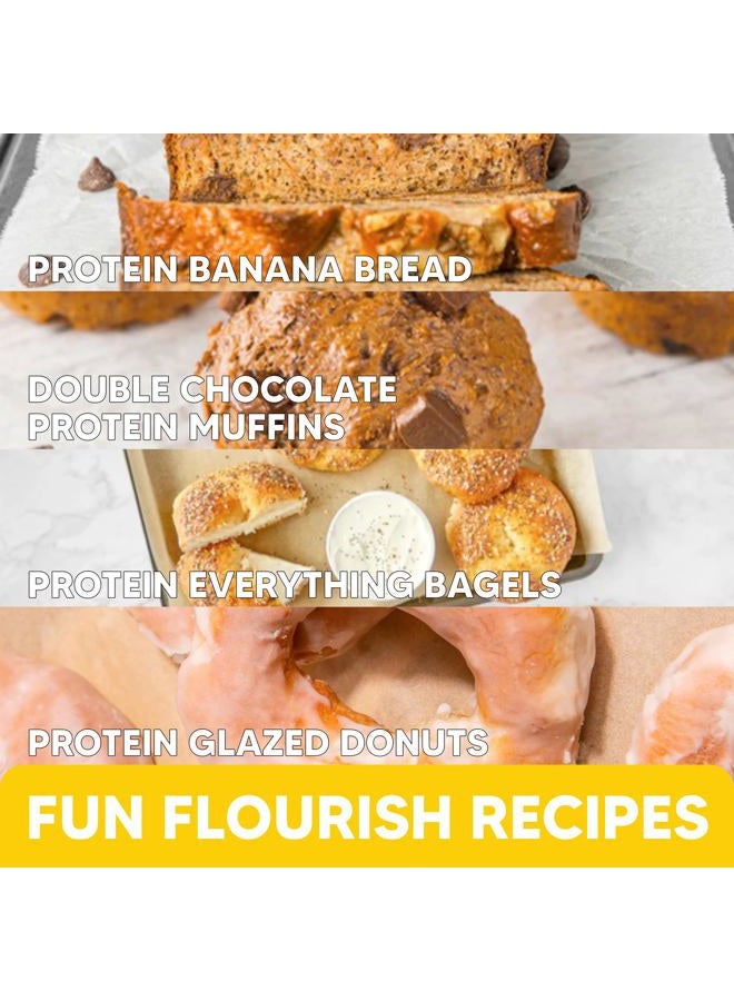 FLOURISH Protein Pancake & Waffle Mix, Whey Protein Isolate & Flax Seed, Non-GMO, No Added Sugar, Superfood, High Protein & Fiber, Just Add Water - Buttermilk, 16oz - Image 4