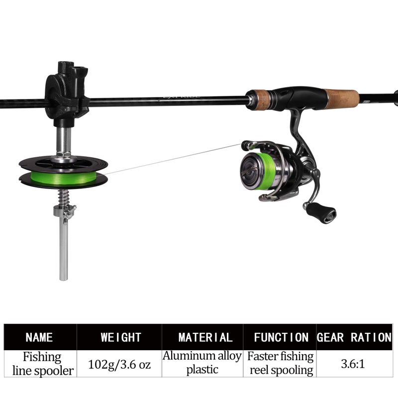 THKFISH Fishing Line Spooler Winder Mini Line Spooler Fishing Rod Reel Spooling Station System Fishing Pole Clamp - Image 3