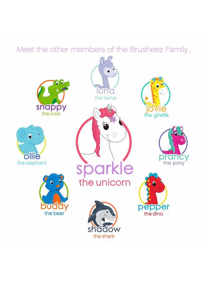 Brusheez Electronic Toothbrush Replacement Brush Heads 2 Pack (Sparkle The Unicorn)  - Image 5