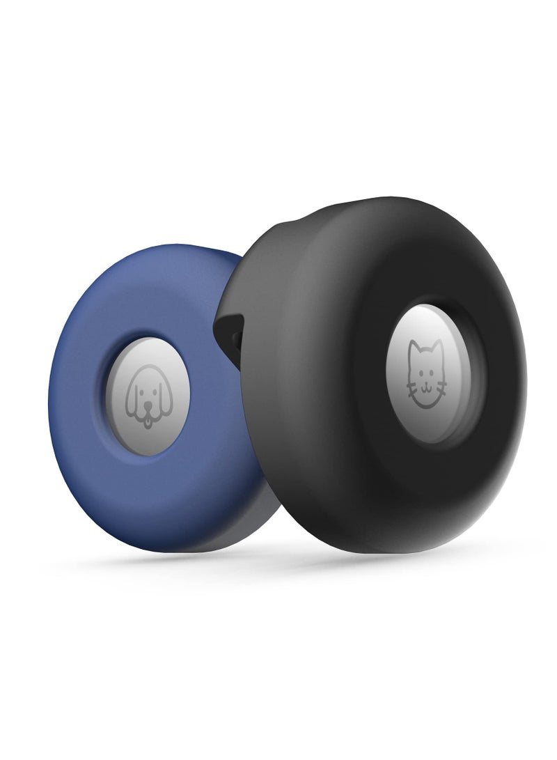 2-Pack Silicone Airtag Pet Collar Case - Durable and Stylish Protection for Your Pet's Airtags, Perfect for Dogs and Cats. - Image 1