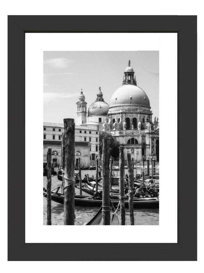 BLACK NOUVEAU SIMPLE DESIGN STYRENE PHOTO FRAME 5X7