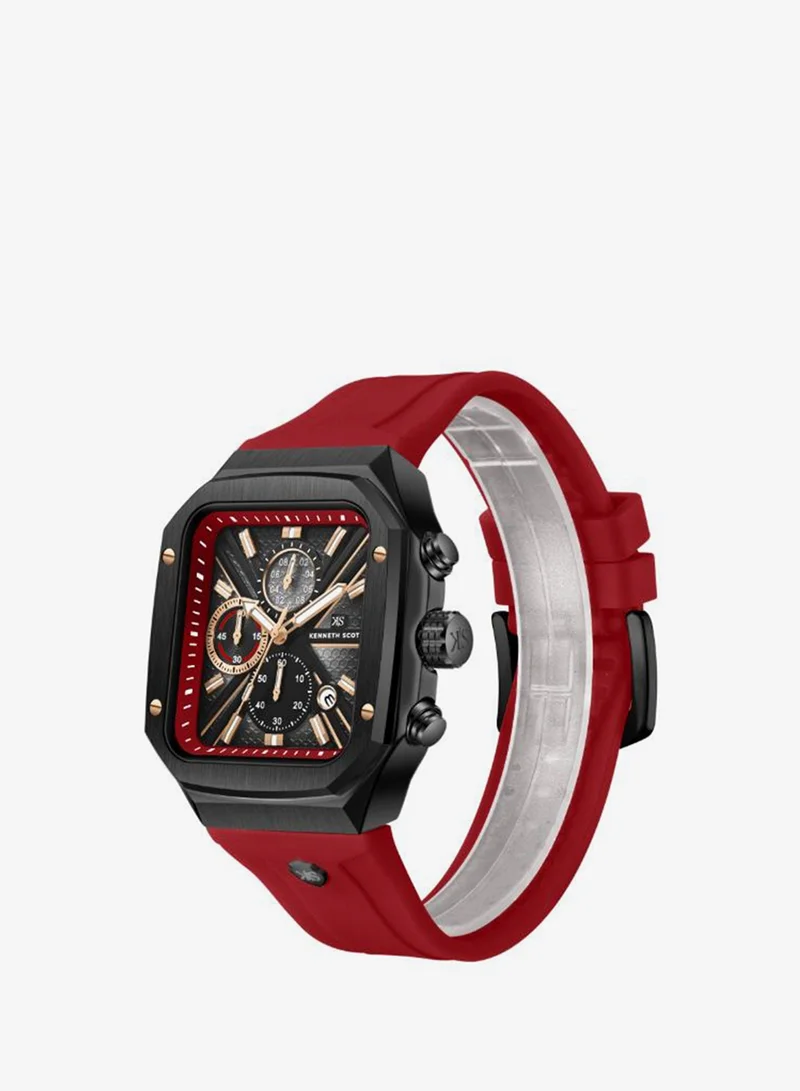 KENNETH SCOTT Kenneth Scott Men's Chronograph  Black  Dial Watch - K26104-BSRB
