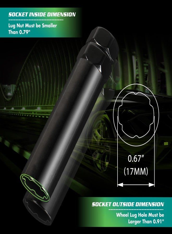 AUTOPTIM مفتاح ربط صواميل العجلات AUTOPTIM ذو 6 أسنان - مقبس سداسي 17 مم لصواميل العجلات ذات القطر الصغير (M12X1.5 M12x1.25 1/2" x20) أداة مفتاح ضبط بست نقاط، قطعة واحدة - Image 2