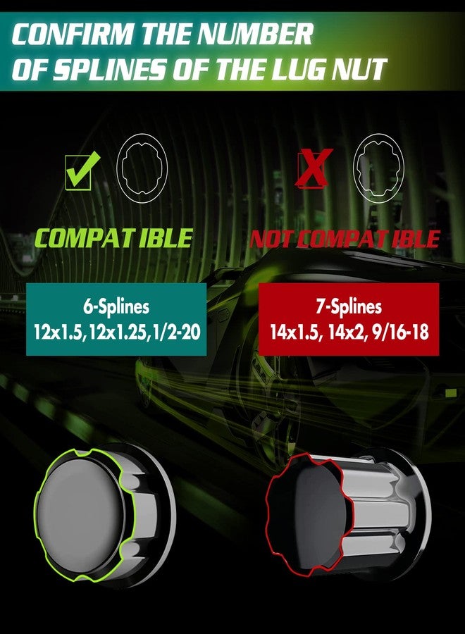 AUTOPTIM مفتاح ربط صواميل العجلات AUTOPTIM ذو 6 أسنان - مقبس سداسي 17 مم لصواميل العجلات ذات القطر الصغير (M12X1.5 M12x1.25 1/2" x20) أداة مفتاح ضبط بست نقاط، قطعة واحدة - Image 4