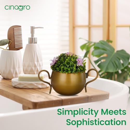 CINAGRO Metal Flower Vase Planter Pot, Pots for Plants, Plant Pots for Home Decoration, Succulent Pot, Indoor Planter Garden Decor Style: Grand Manor - Image 3