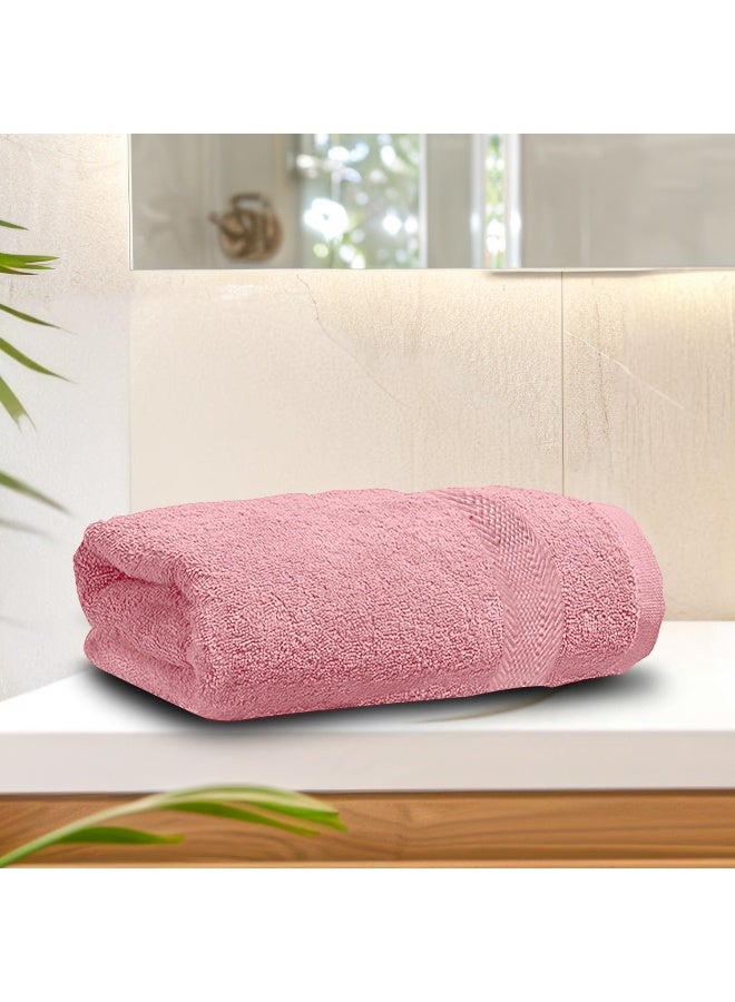 Rest 1Pc Hand Towel 100% Cotton 50X100 Cm , 19X39 Inches Oversized Soft Dusty Pink Towel Soft And High Absorbent Super Soft Quality Towel  - Image 1