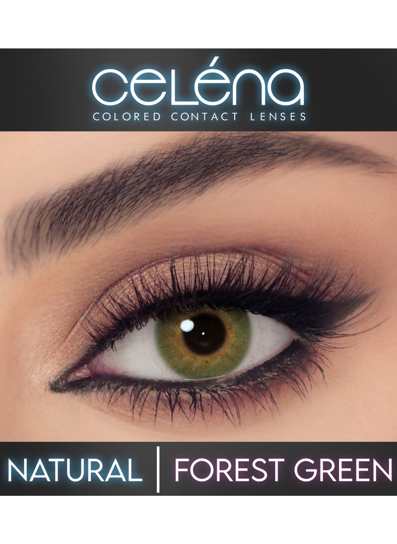 Celena - Celena Colored Contact Lenses, Daily Disposable, Cosmetic-Forest Green - Image 1