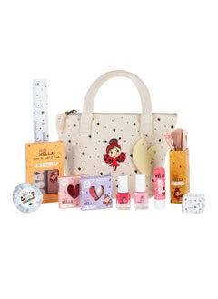 Miss NELLA MISS NELLA Kids Bag of Wonders, Makeup & Nail Polish Set Safe and Fun Gift - Hypoallergenic, Dermatologically Tested Kid-Friendly, Non-Toxic, Cosmetic Bag Included - Special Edition  - Image 1