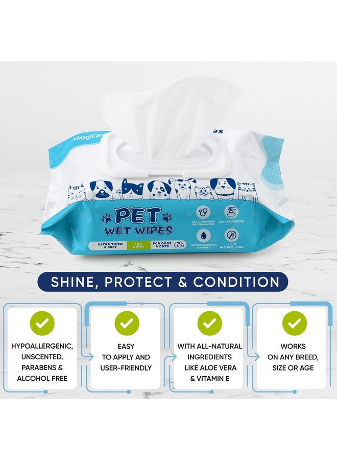MAGICARE Pet Wipes - 400 pcs Dog Wipes - 8x8 Inch Unscented Dog Paw Cleaner Wipes for Body, Ears, Face, and Skin - Ultra Thick & Soft with Hypoallergenic Formula - Ideal Pet Wipes for Dogs & Cats - Image 5